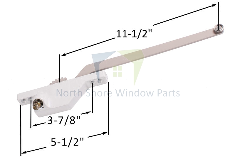 WINDOW OPERATOR ‘ROTO GEAR’ 11.5” ARM STEEL WHEEL FRONT MOUNT (TRUTH ...